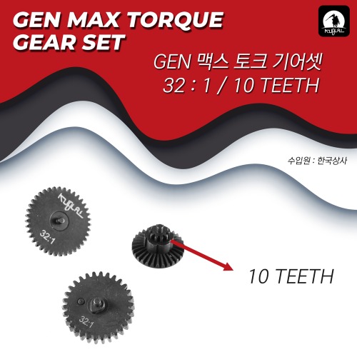 Gen Max Torque Gear Set 32 :1 / 10 Teeth